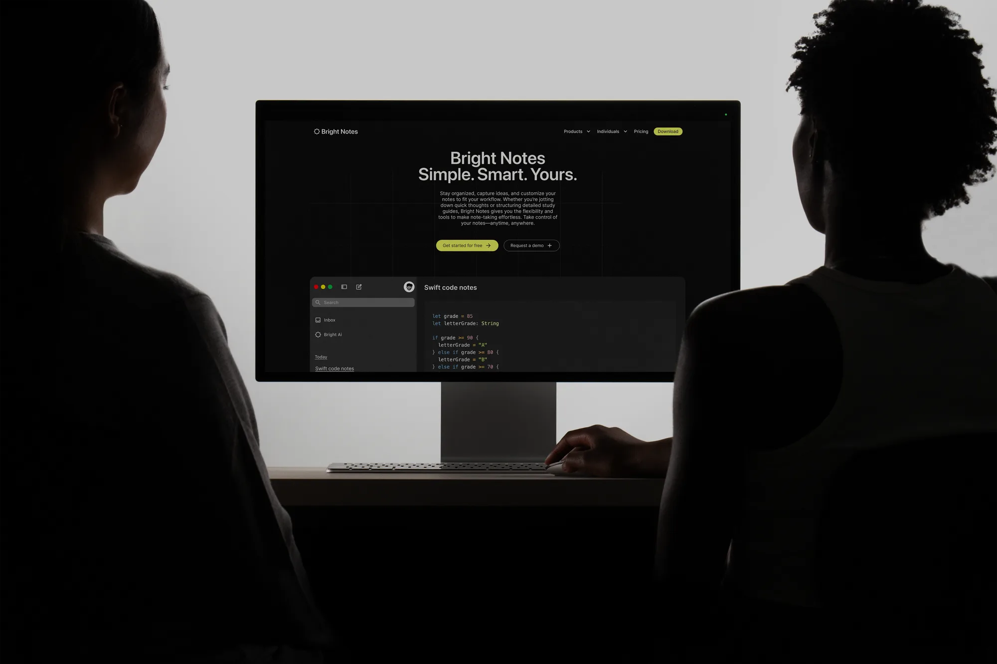 Bright Notes Landing Page